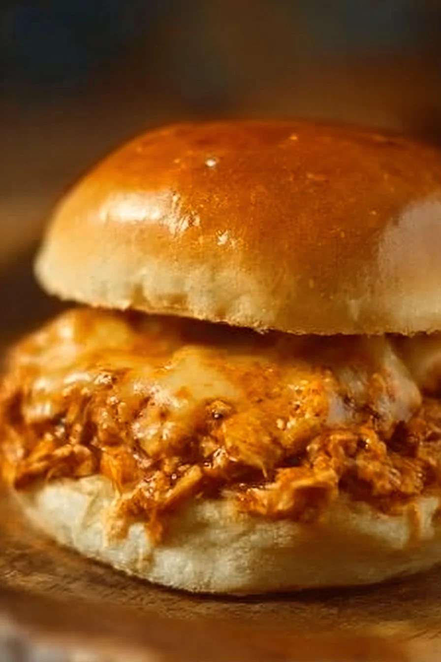Delicious Cajun Chicken Sloppy Joes served on a bun with fresh toppings