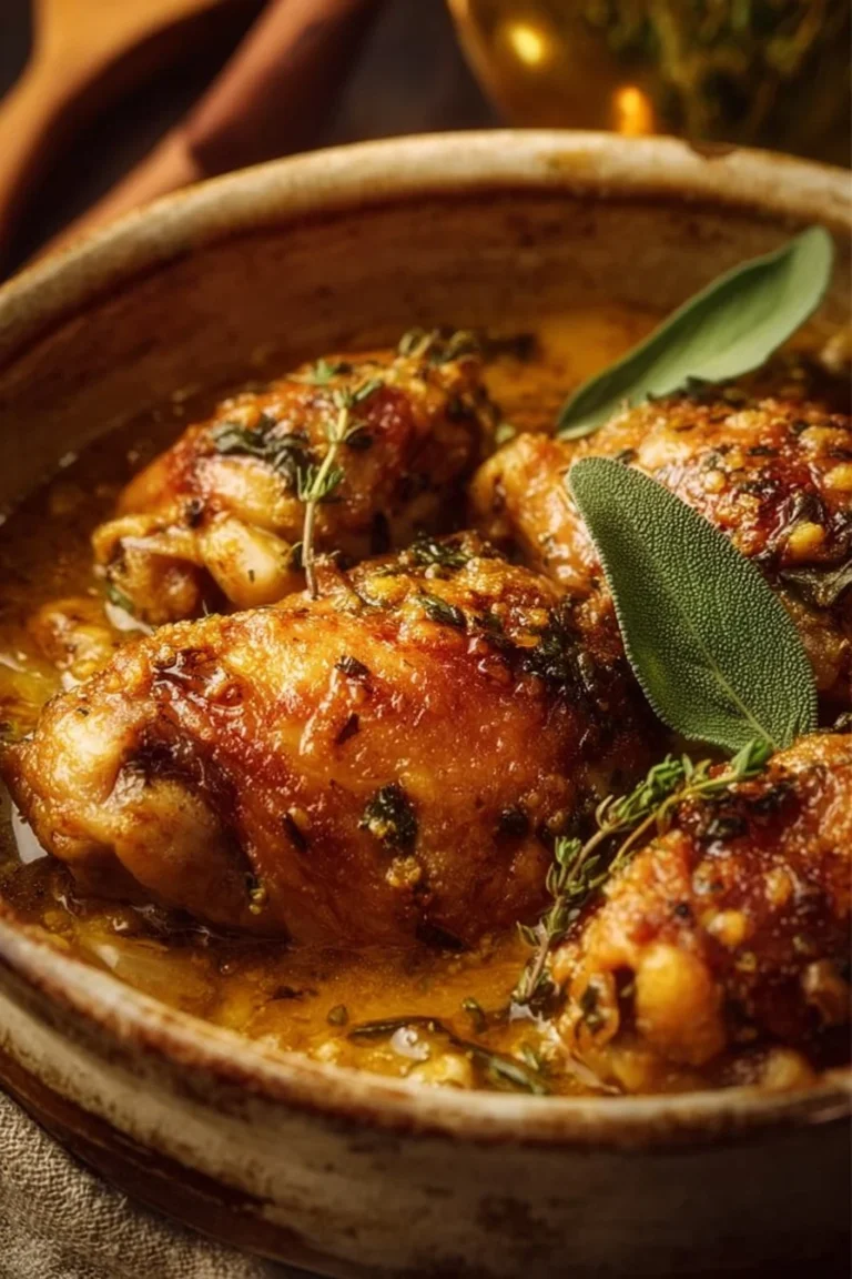 Slow cooker chicken thighs recipe with herbs and spices