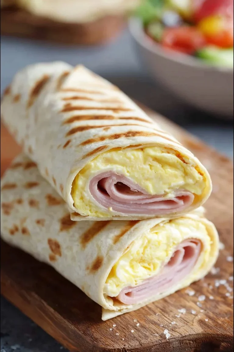 Grilled chicken cordon bleu wraps with ham and cheese filling