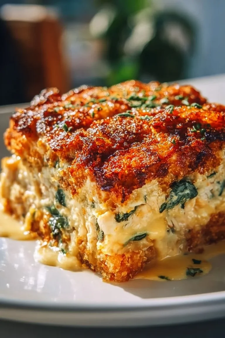 High protein chicken zucchini bake with fresh ingredients in a baking dish