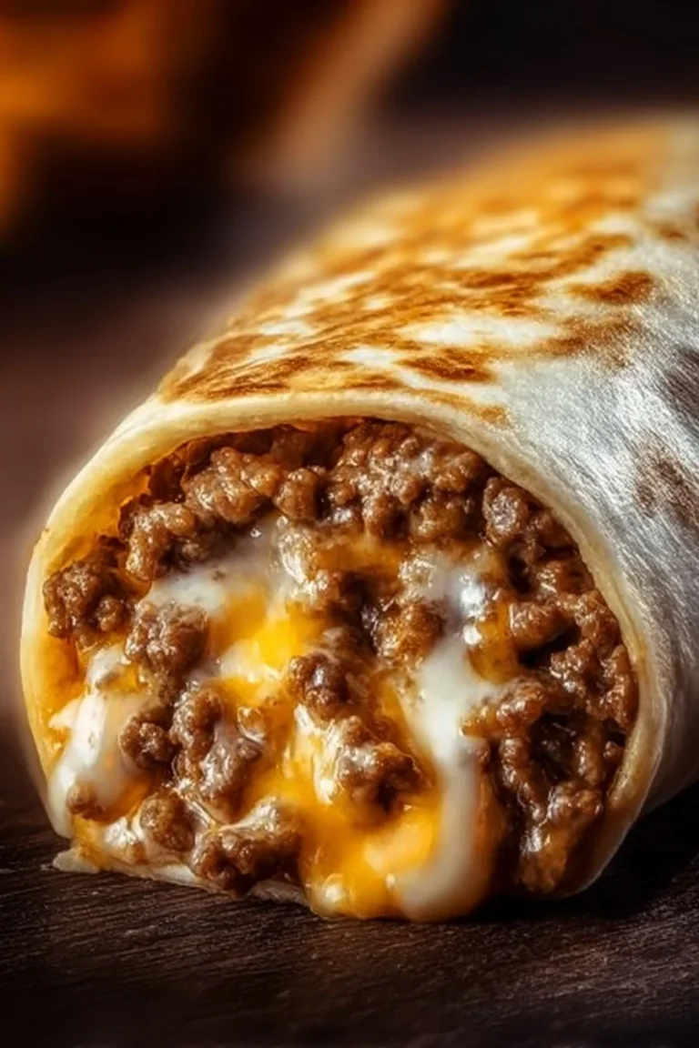 Taco Bell's Beefy Melt Burrito loaded with beef, cheese, and savory flavors
