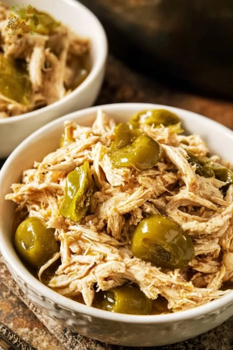 Delicious slow cooker Mississippi Chicken served with herbs and spices