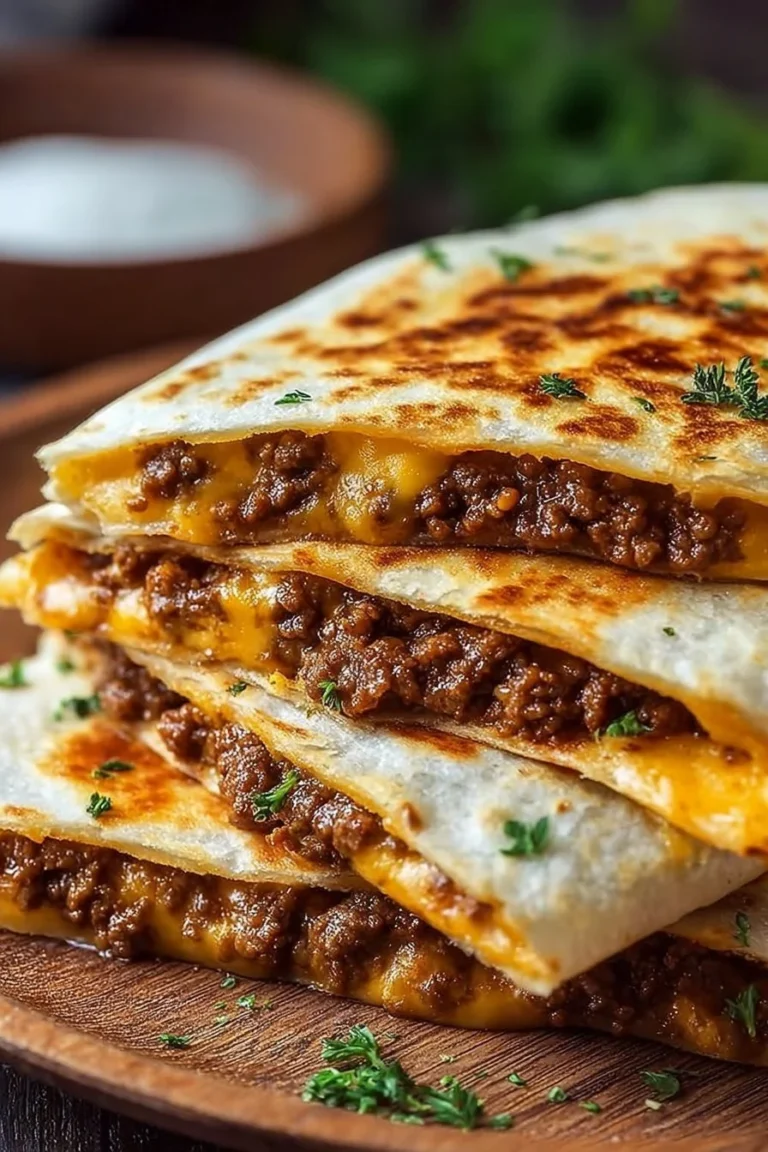 Delicious Smashburger Quesadillas with melted cheese and savory toppings