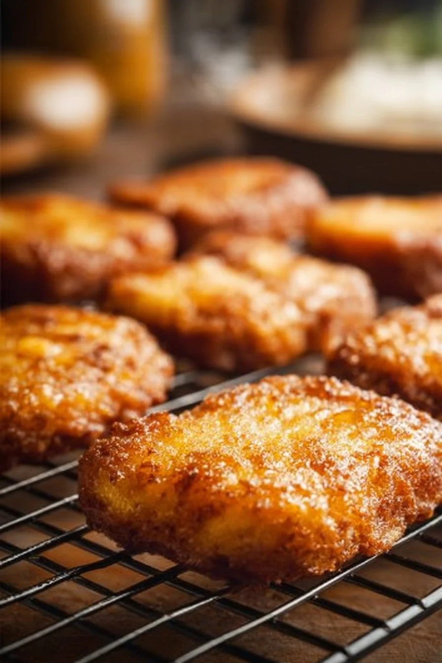 Traditional Spam Fritters served with a side of dipping sauce