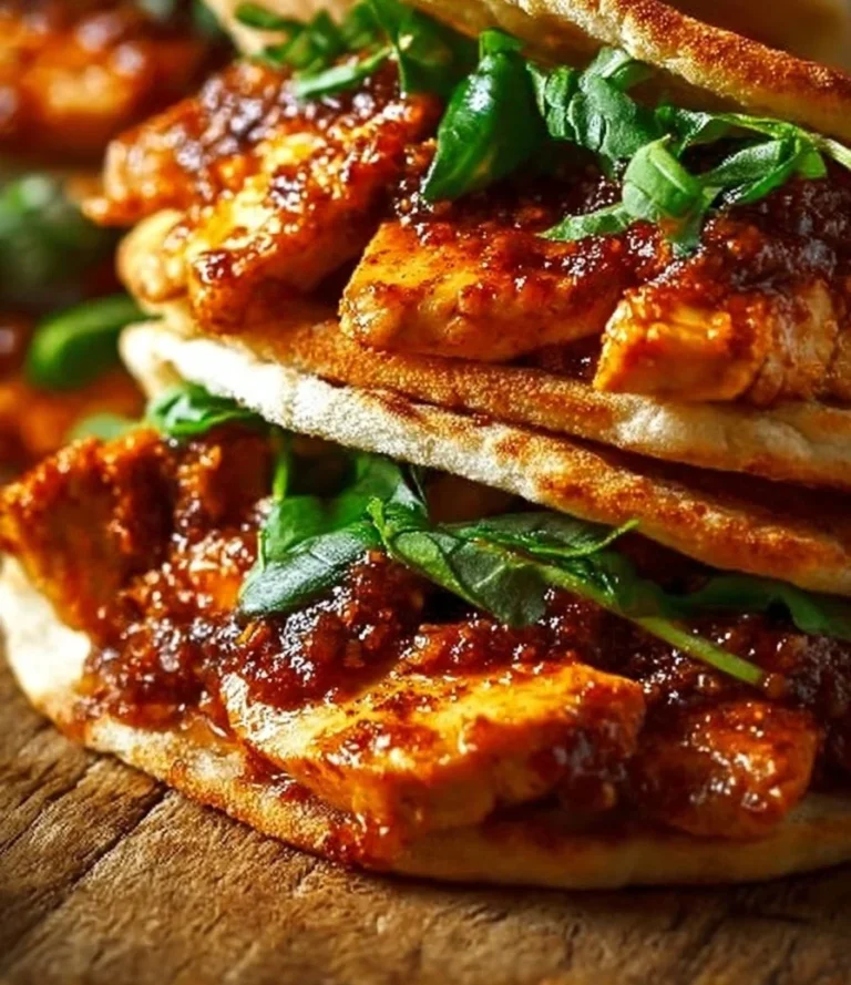 Plate of crispy teriyaki chicken tacos garnished with fresh vegetables