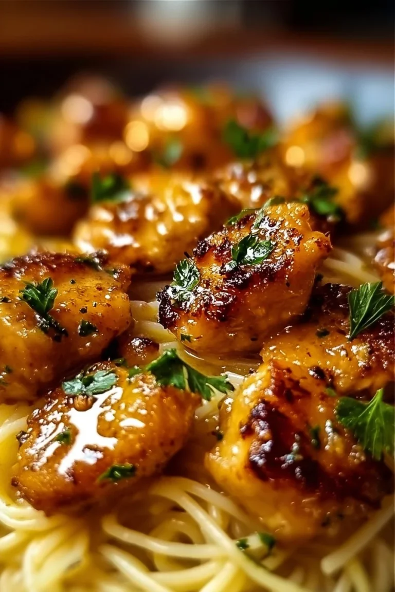 Savory Garlic Butter Chicken Bites served with herbs and spices