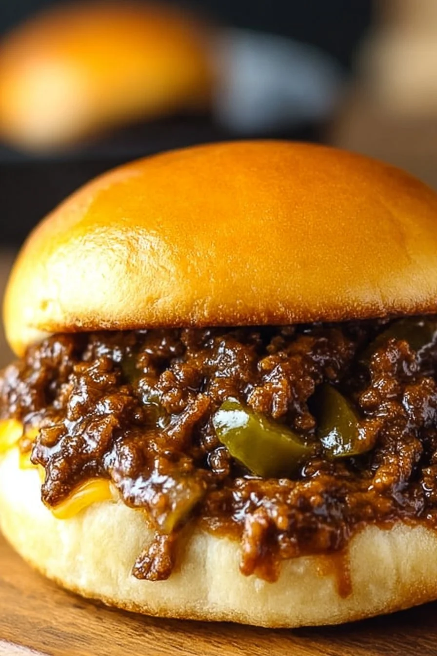 Gordon Ramsay Philly Cheesesteak Sloppy Joes served in a delicious bun