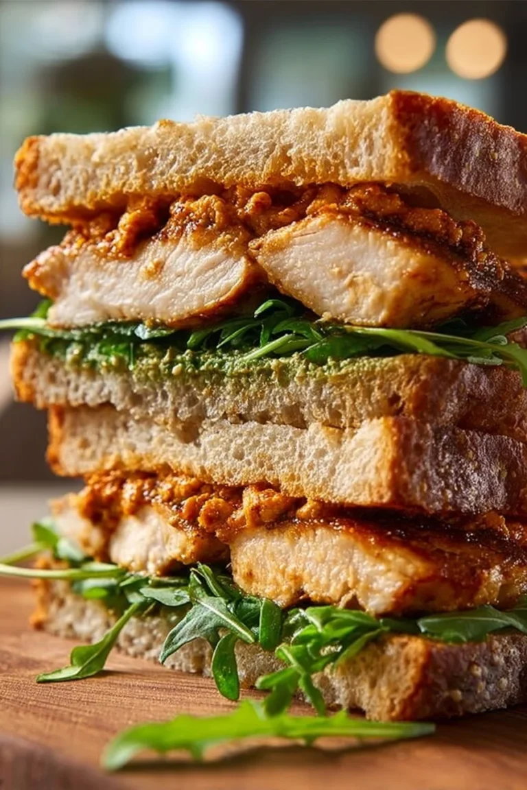 Delicious grilled chicken sandwich with fresh ingredients