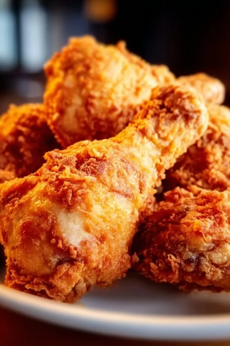 Homemade Popeyes Fried Chicken recipe with crispy seasoning and juicy meat.