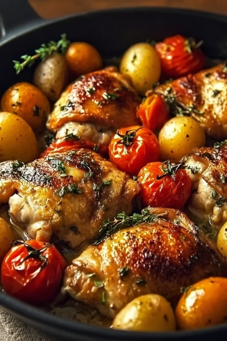 Delicious one-pot Irish chicken dish served with fresh herbs and vegetables