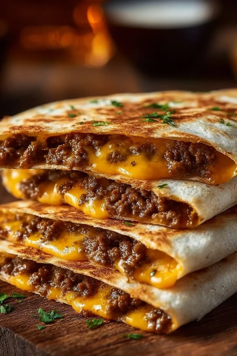 Delicious Smashburger quesadillas with melted cheese and fresh ingredients