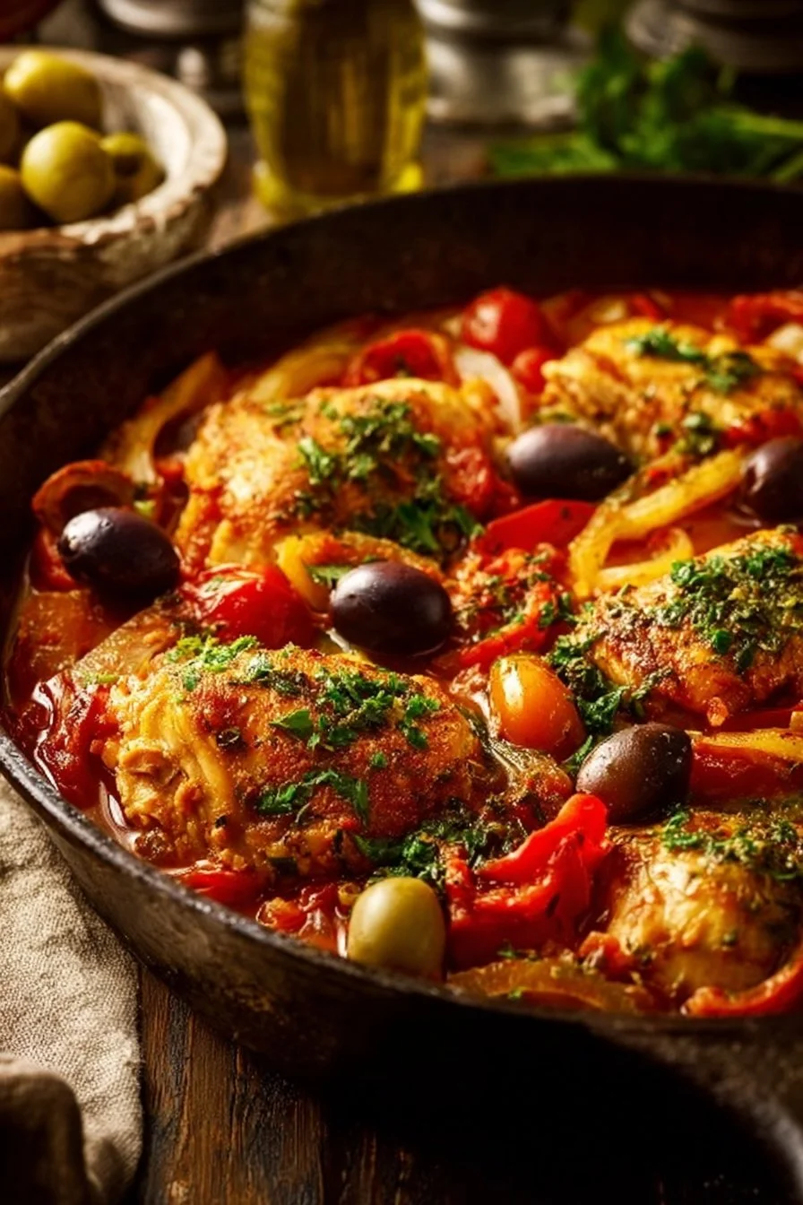 Delicious Spicy Italian Chicken Casserole dish ready to serve.