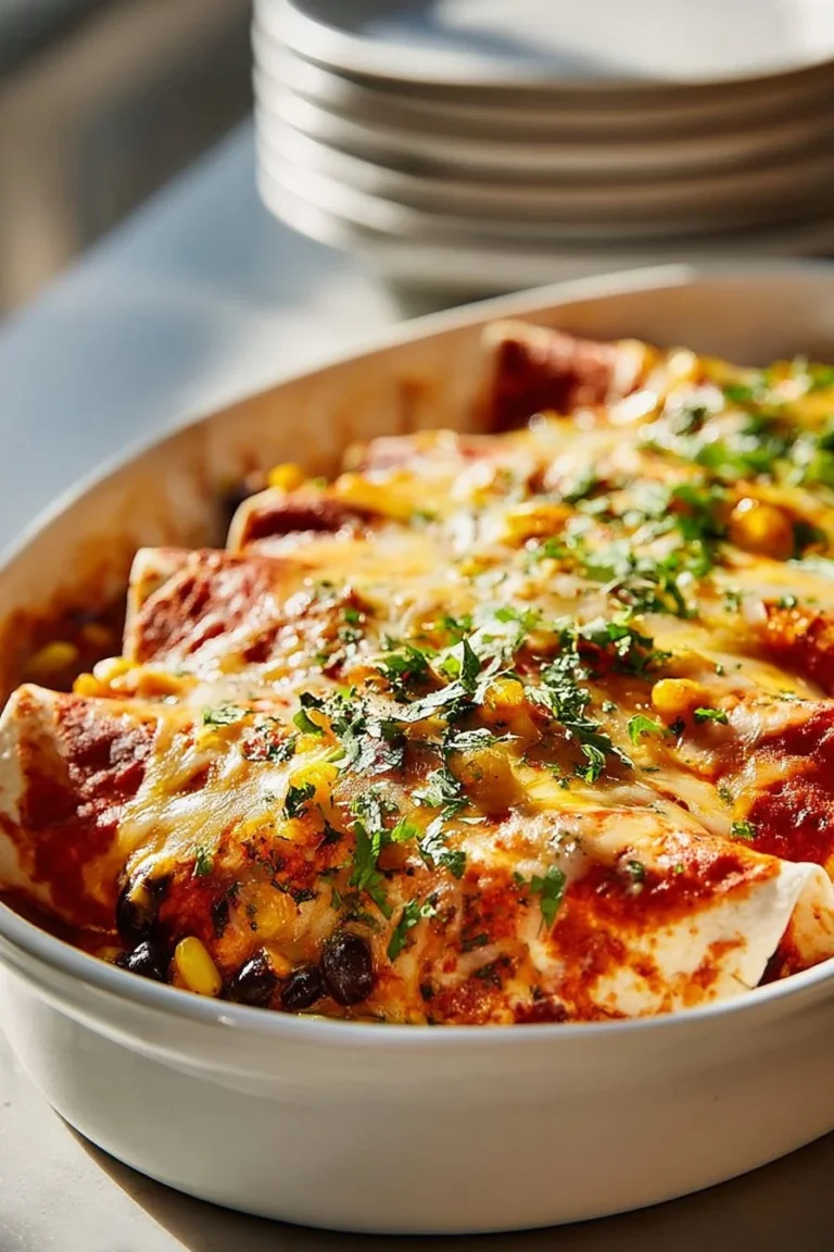 Cheesy Chicken Enchilada Crock Pot Meal served with toppings