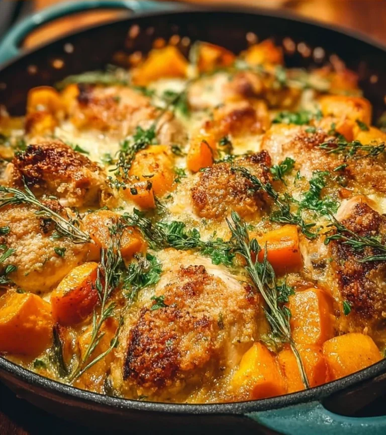 Delicious Chicken and Butternut Squash Bake for a comforting meal