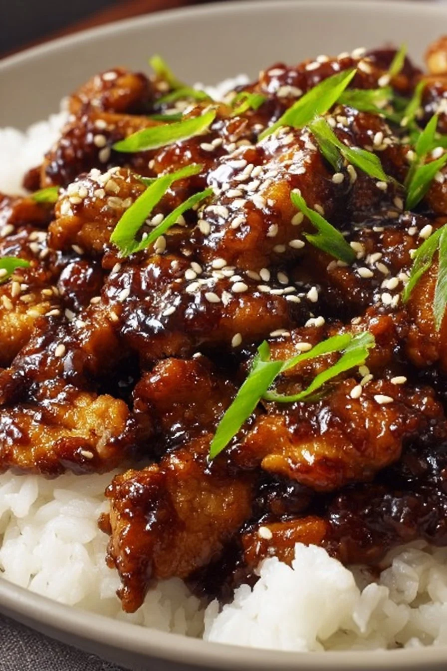 Delicious plate of Chicken Teriyaki served with rice and vegetables