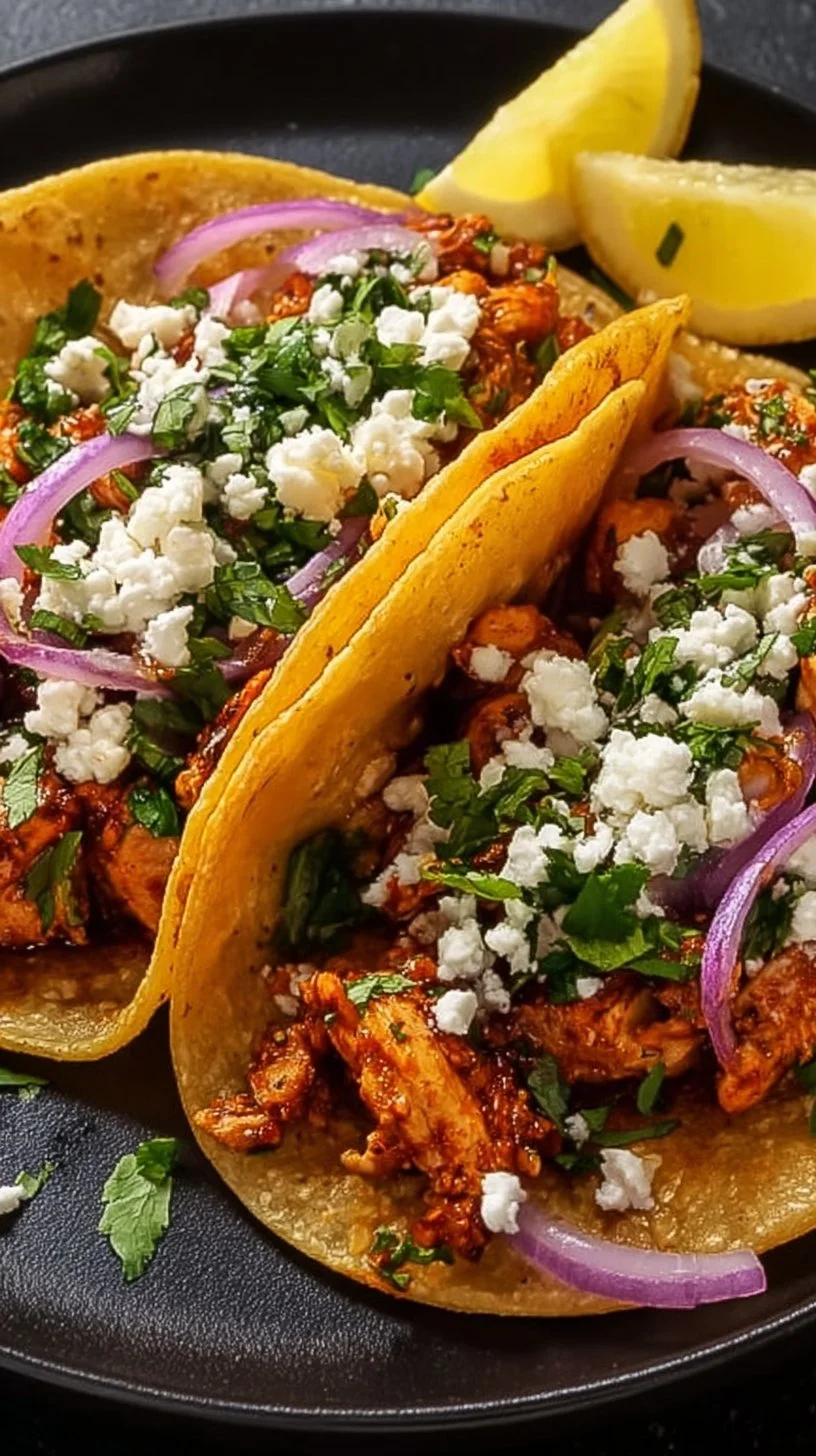 Delicious Crispy Honey Chipotle Chicken Tacos served in a vibrant setting
