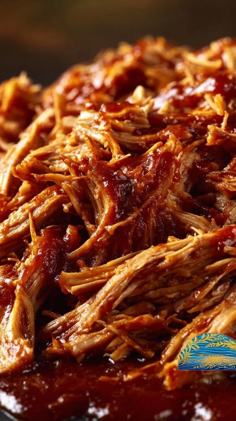 Delicious Crock Pot BBQ pulled pork served with sides