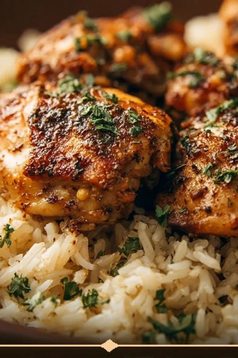Delicious Crock-Pot Lemon Chicken and Rice in a bowl, garnished and ready to serve.