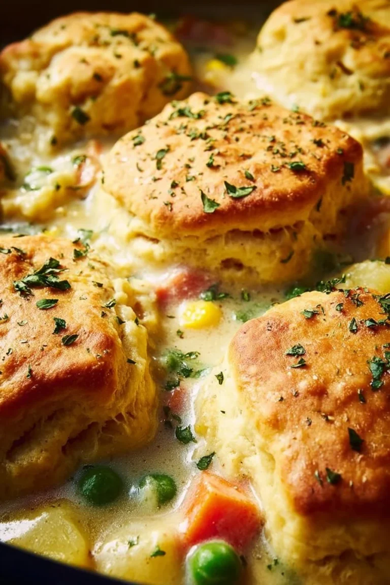 Homemade easy chicken pot pie with flaky crust and savory filling.