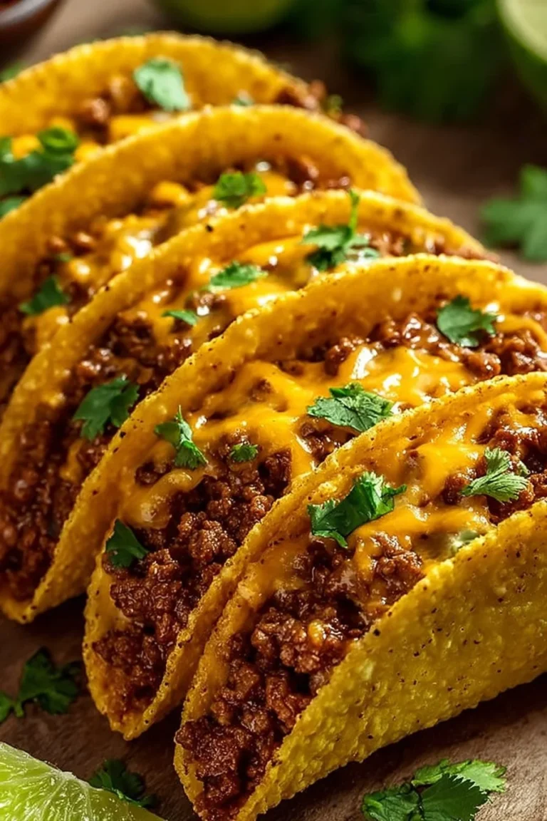 Delicious garlic butter honey BBQ beef tacos served on a plate
