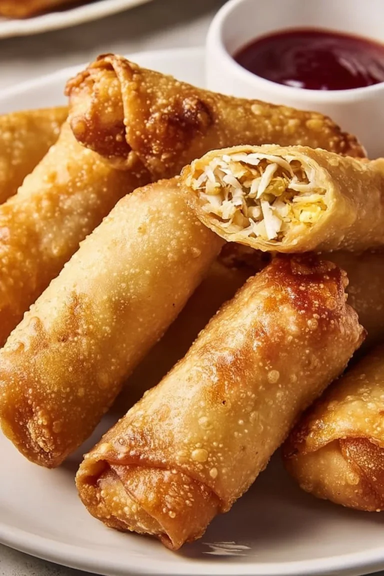 Delicious homemade turkey egg rolls filled with leftover turkey and veggies