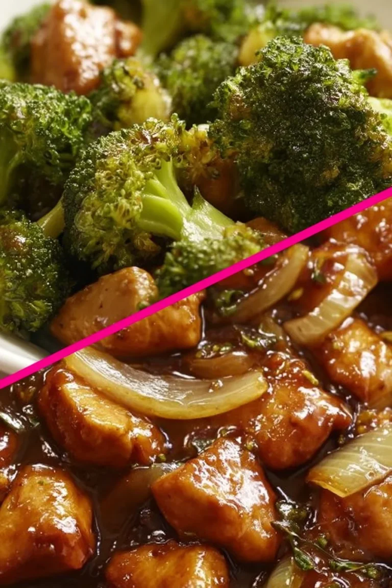 Slow Cooker Chicken and Broccoli dish in a bowl garnished with herbs